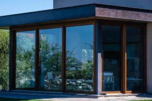 house exterior with glass windows