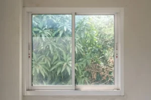 old glass window