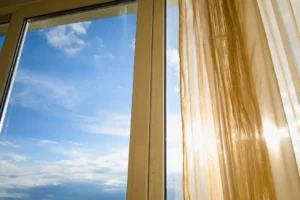 sun shining through window