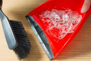 sweeping glass